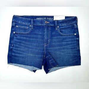 American Eagle Outfitters Women’s  Blue Jean Midi Low Rise Shorts Size- 12